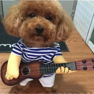 Halloween Guitar Player Funny Pet Clothes Costume Cute Dog Party Dress